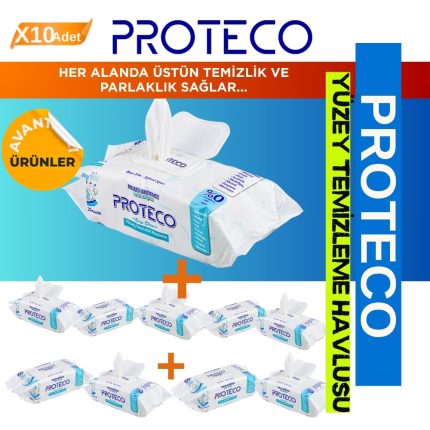Proteco Yüzey Temizleme Havlusu 10 Adet